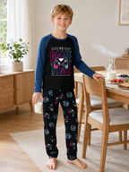 Beezizac boys pajama set — Black‑Navy Game Controller & VR