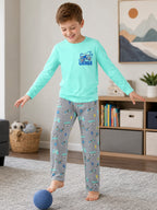 Beezizac boys pajama set — Mint‑Grey Game Controller & Play Games