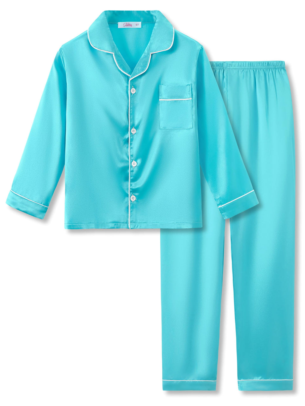 Beezizac girls pajama set - Baby Blue (Long sleeves)