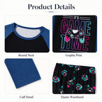 Beezizac boys pajama set — Black‑Navy Game Controller & VR