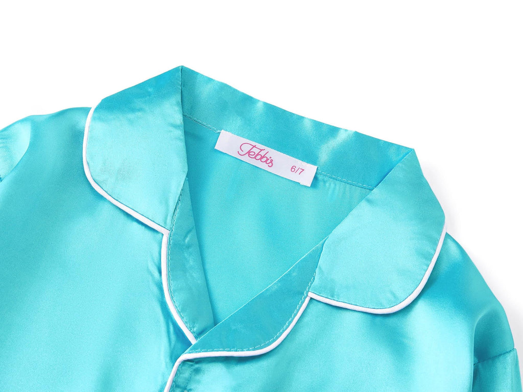 Beezizac girls pajama set - Baby Blue (Long sleeves)